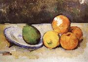 and fruit have a plate of still life Paul Cezanne